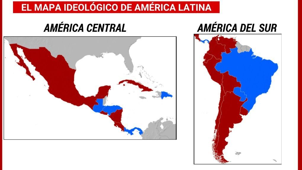 La izquierda tiñe de rojo el mapa ideológico de América Latina NIUS