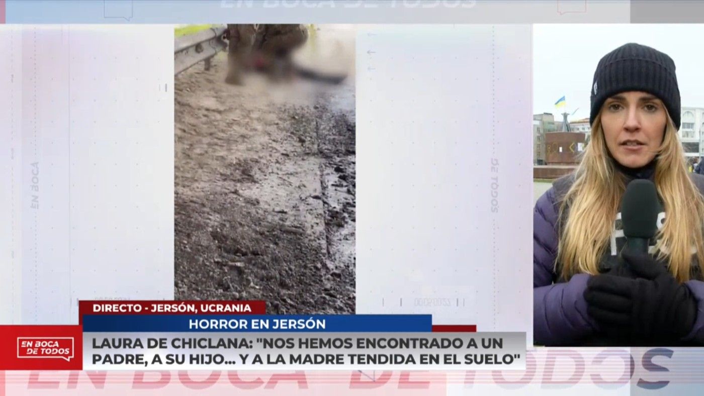 Laura de Chiclana sufre en directo un bombardeo y consuela a un niño con su madre gravemente herida: "No podíamos hacer nada por ellos" Momentazos En boca de todos 22/11/2022