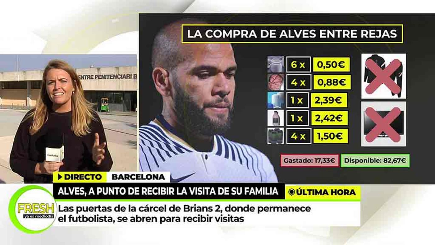 La lista de la compra y los privilegios de Dani Alves en prisión Momentazos 2023 Ya es mediodía 27/01/2023