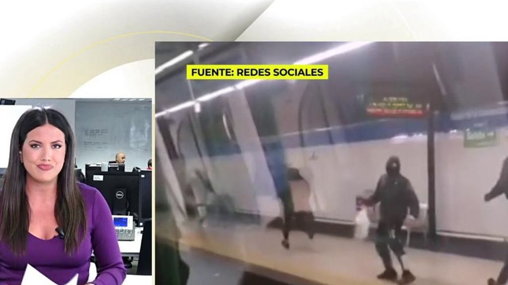 Los grafiteros secuestran la línea 10 del metro de Madrid : paran un convoy durante 10 minutos para pintarlo Ya es mediodía 2023 Programa 1216