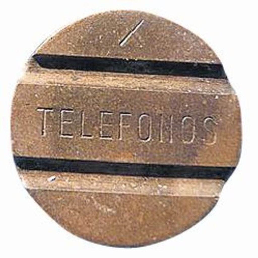 Ficha telefónica antigua