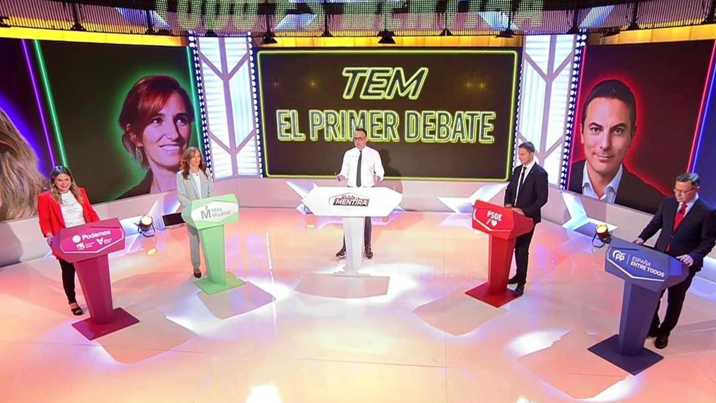 El primer debate por las elecciones a la Asamblea de Madrid con Risto Mejide Todo es mentira 2023 Programa 1084