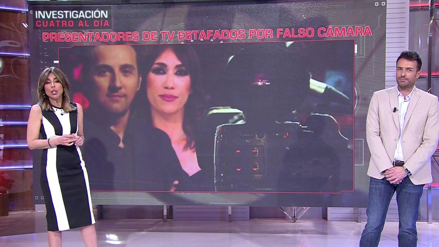 Famosos de televisión estafados por un falso cámara  Cuatro al día 2023 Diario 09/05/2023