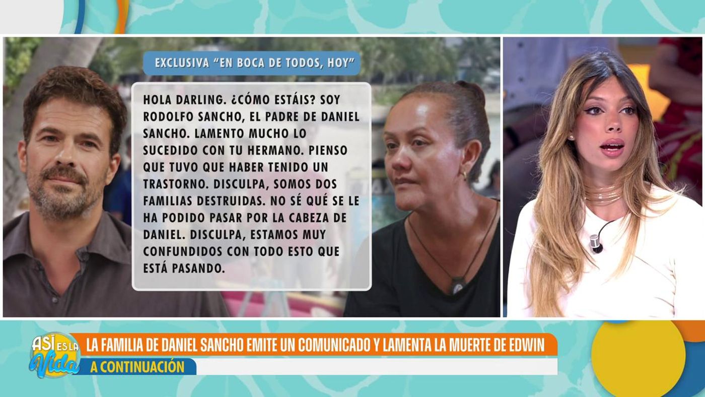 Rodolfo Sancho envía un mensaje a la hermana de Edwin Arrieta: "No sé qué se la ha podido pasar por la cabeza"