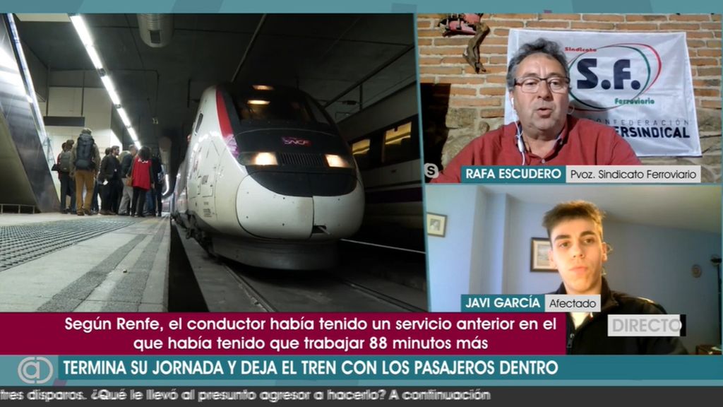 El portavoz del Sindicato Ferroviario, sobre el conductor que abandonó el tren con pasajeros dentro