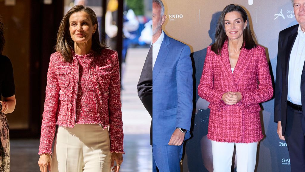 La reina Letizia, con chaquetas de Mango