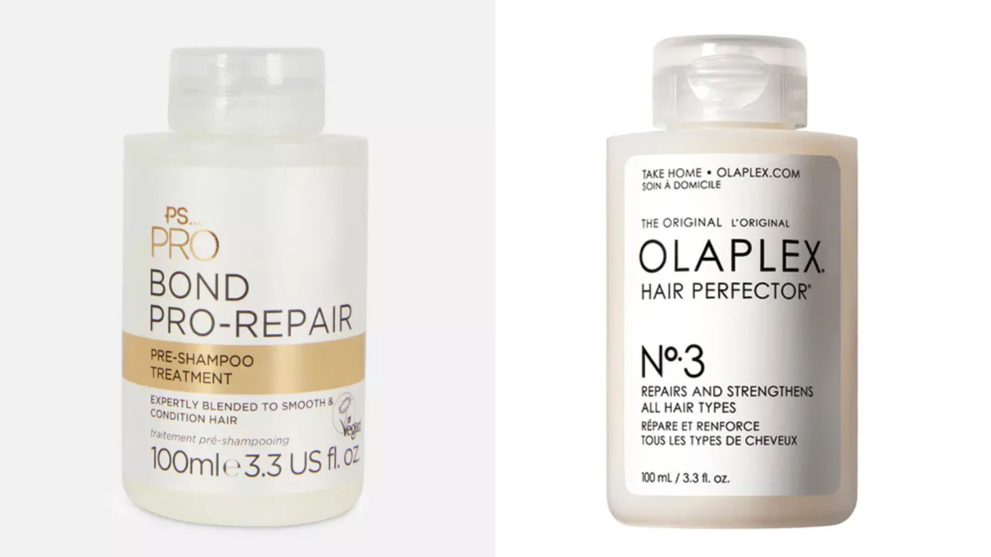 Montaje con prechampú de Primark y de Olaplex