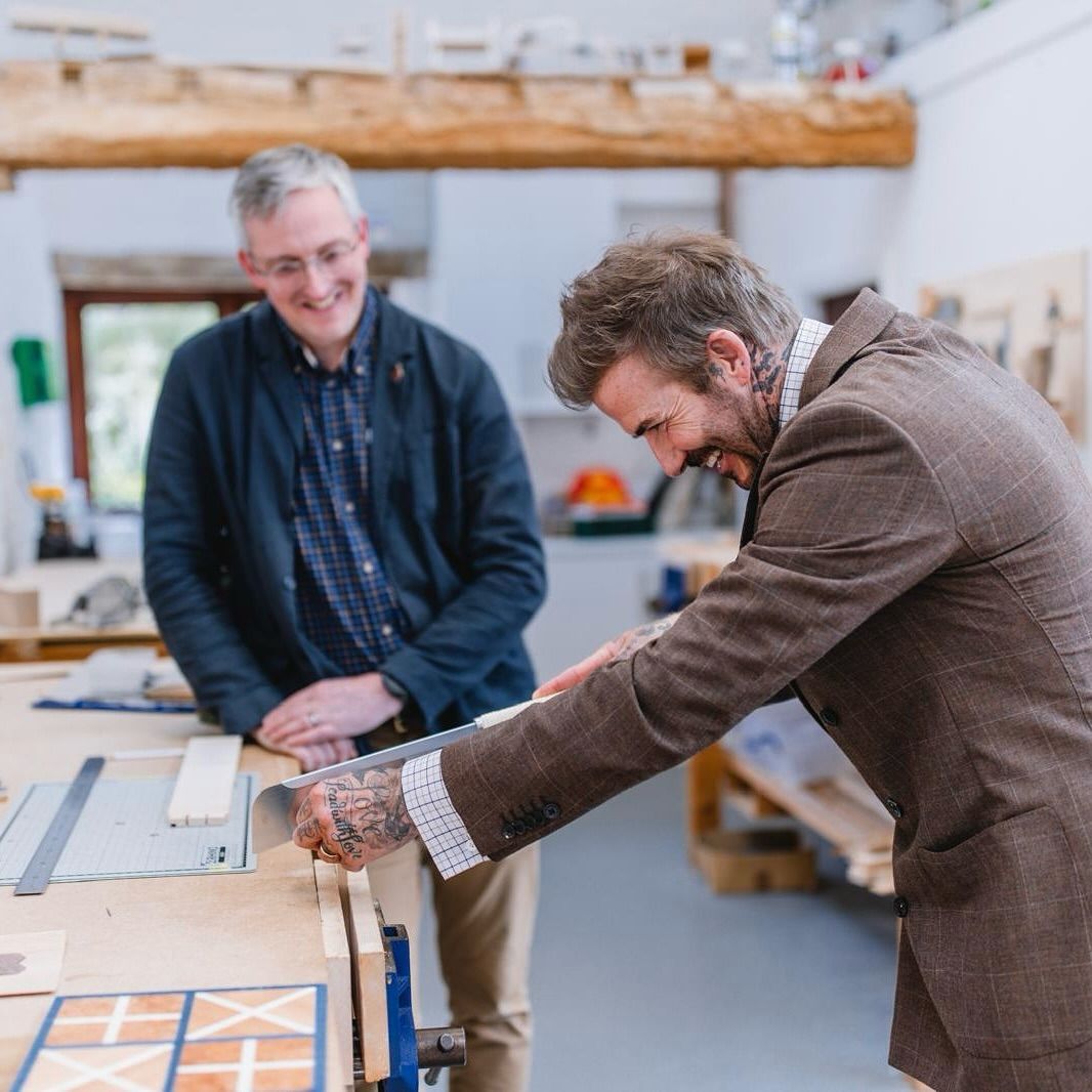 David Beckham, participando en las actividades de la Fundación del Rey