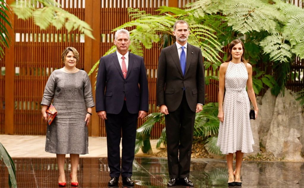 Los Reyes, con el presidente de Cuba, en 2019