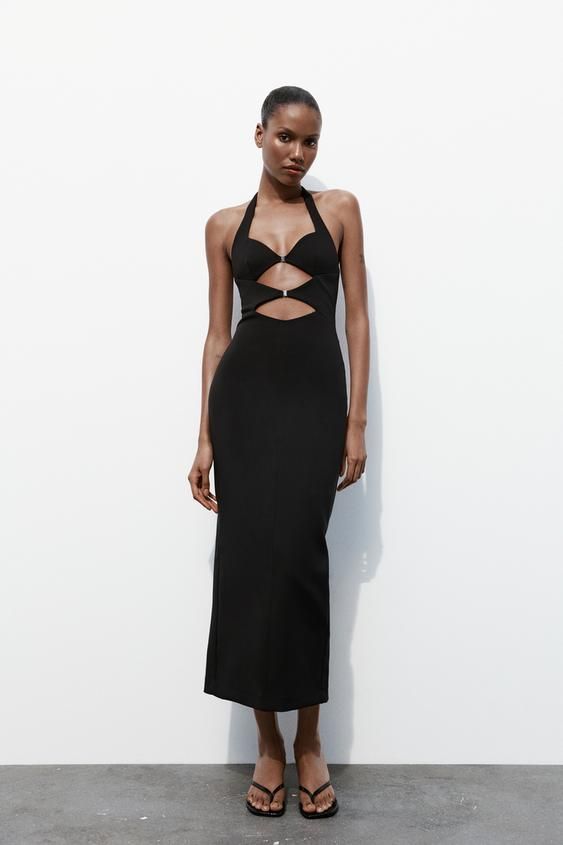 Vestido negro Zara