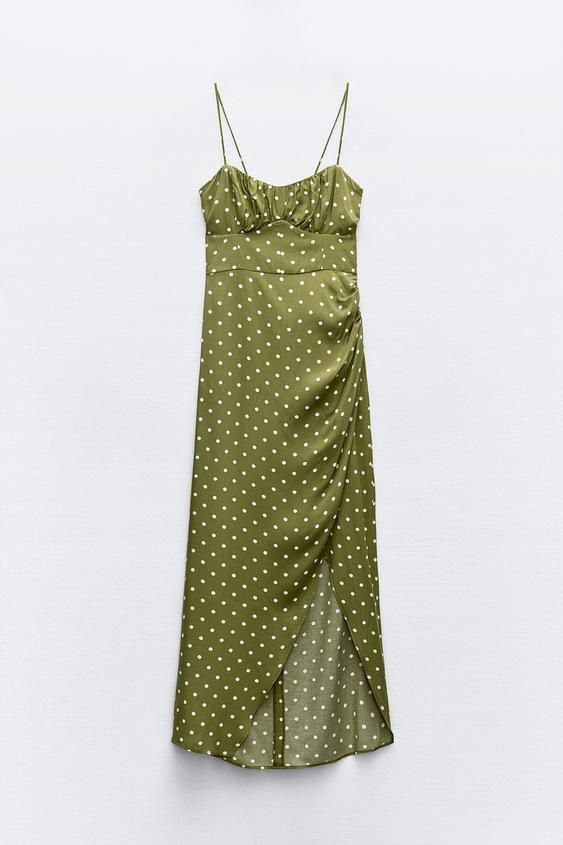 Vestido verde de lunares