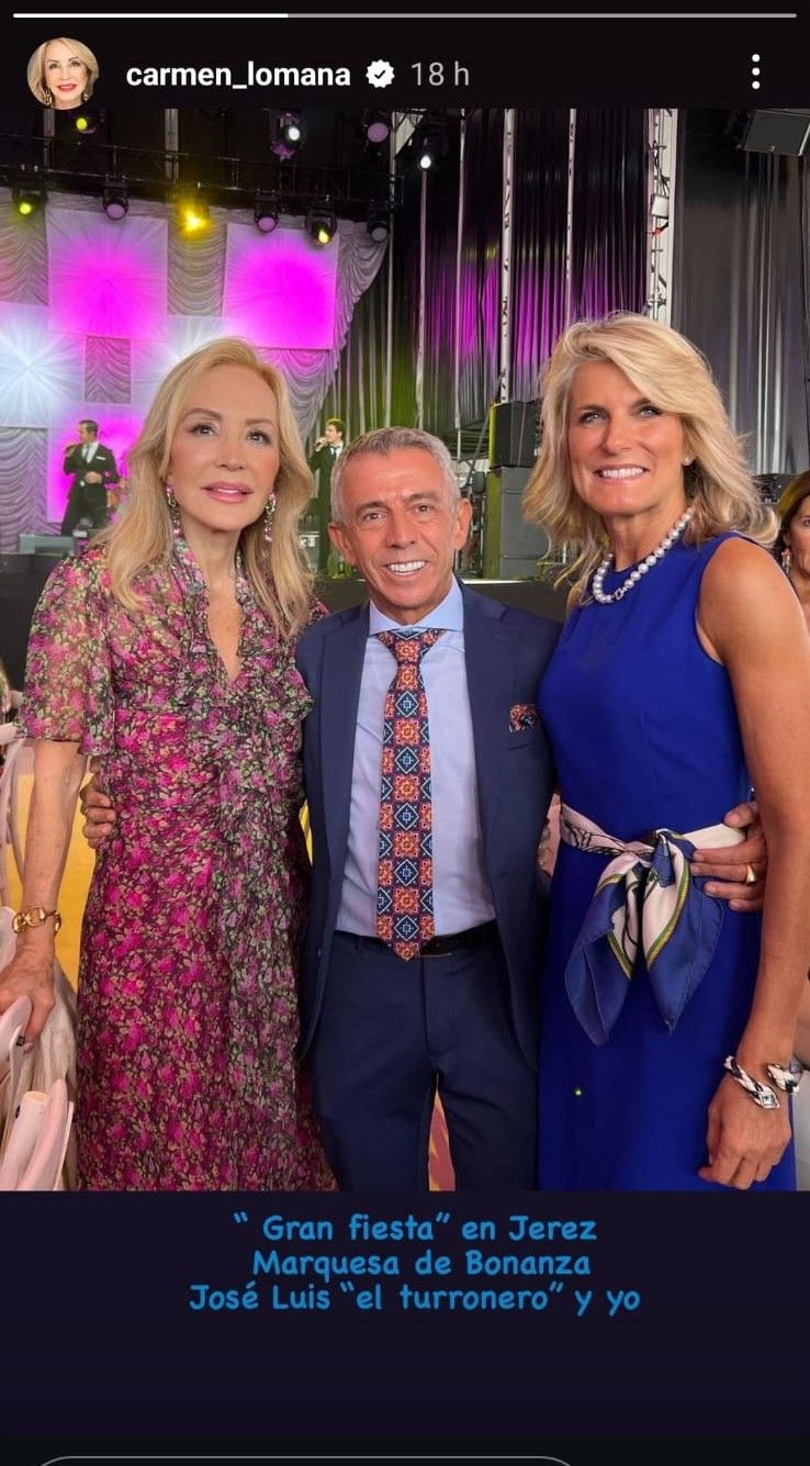 Carmen Lomana, la marquesa de Bonanza y 'El turronero'.