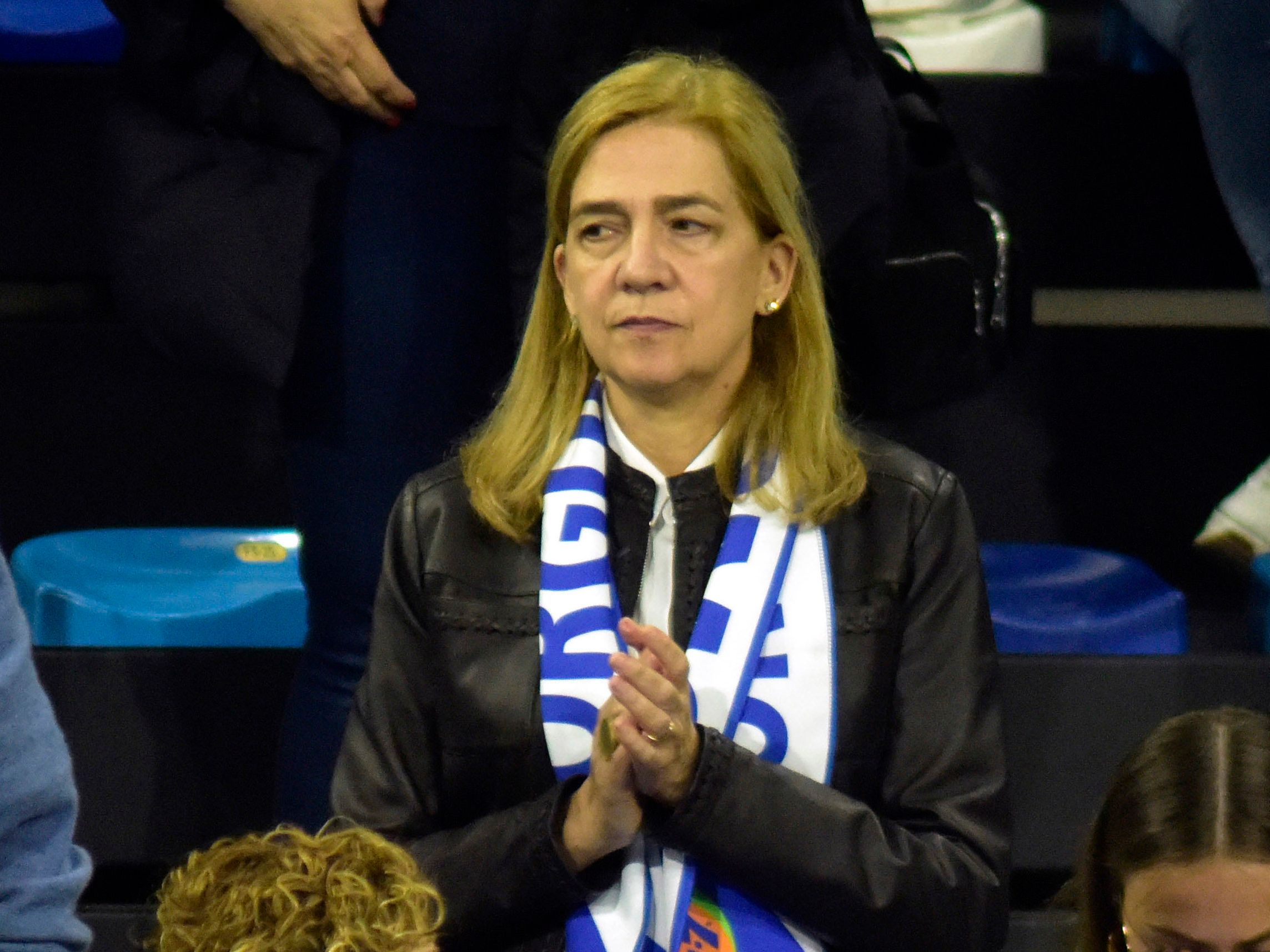 La infanta Cristina, animando a su hijo Pablo, durante un partido