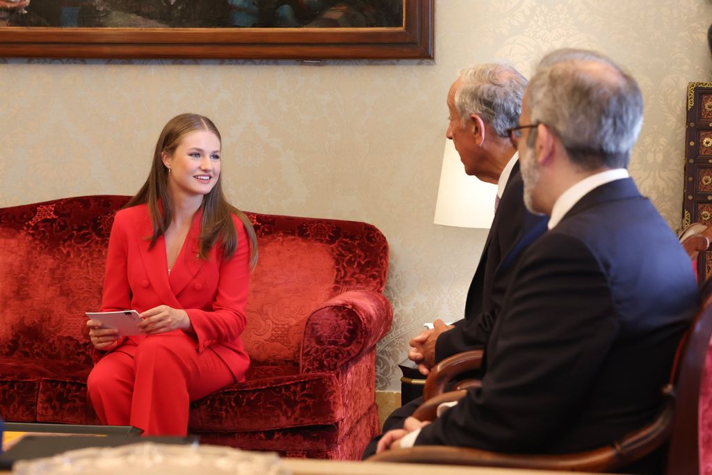 Leonor, junto al presidente de Portugal