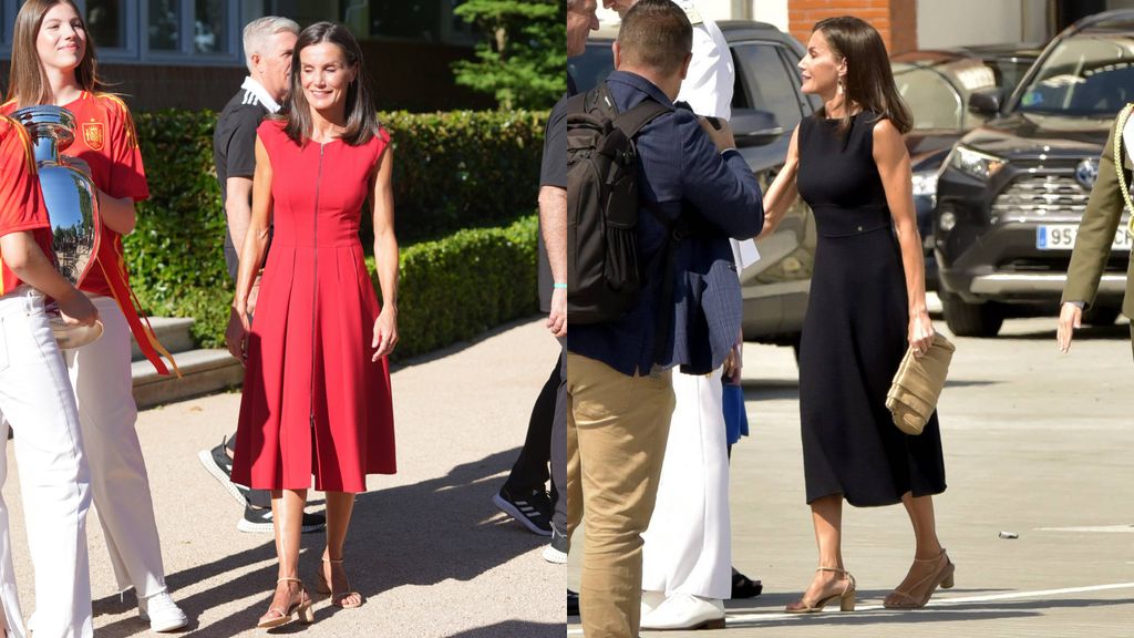 Letizia, con sandalias nude