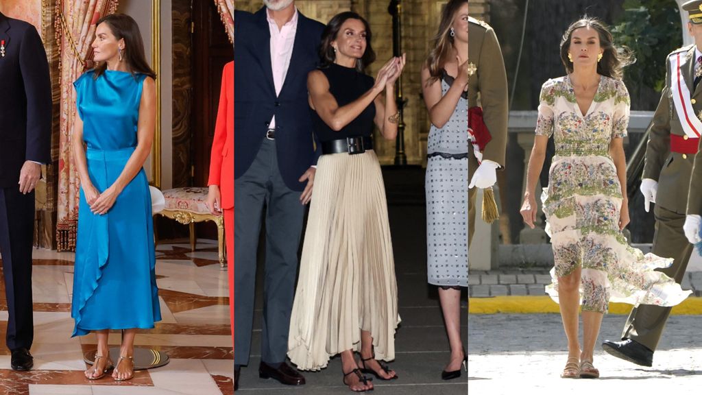 Letizia, con sandalias planas