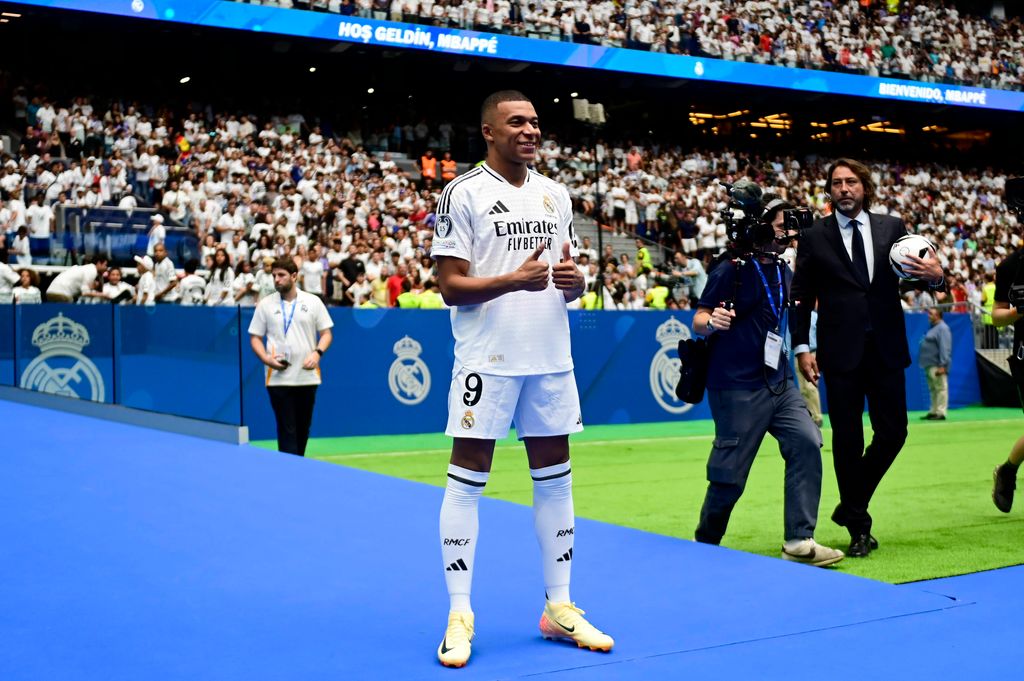 Mbappé a su salida al Santigo Bernabéu