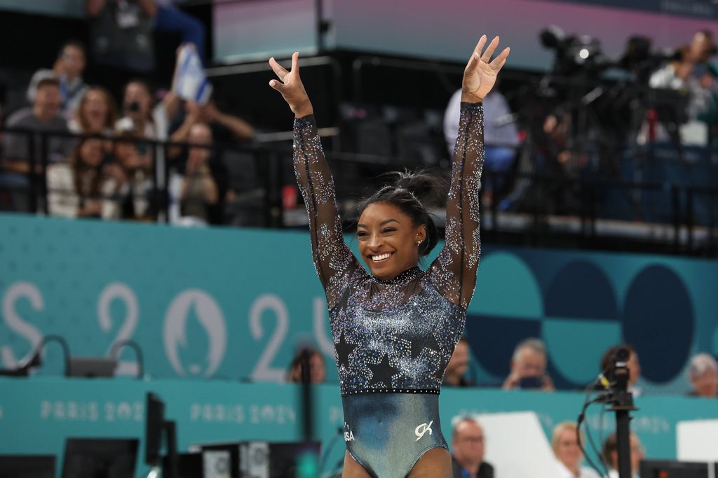 Simone Biles, en el tapiz