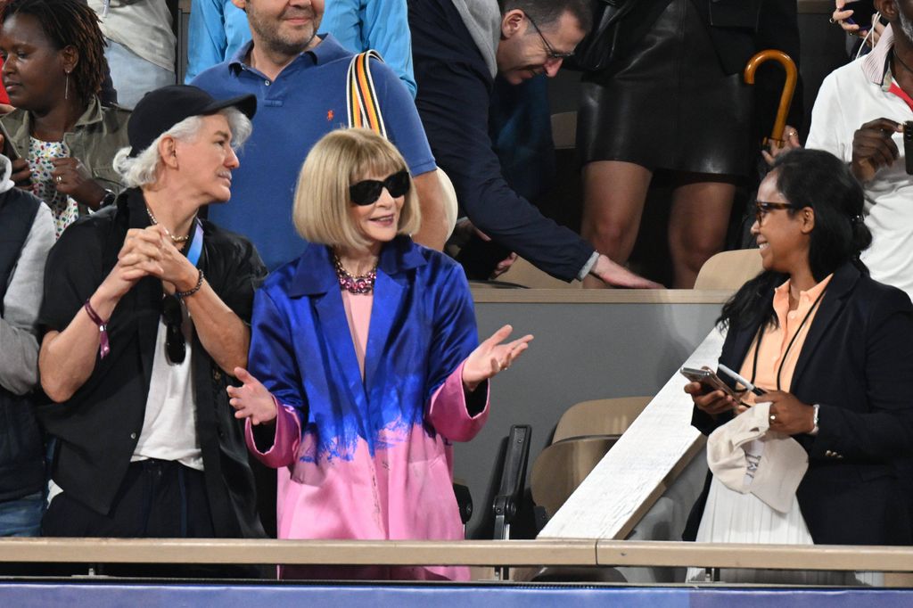 Anna Wintour, durante un partido de Nadal y Alcaraz