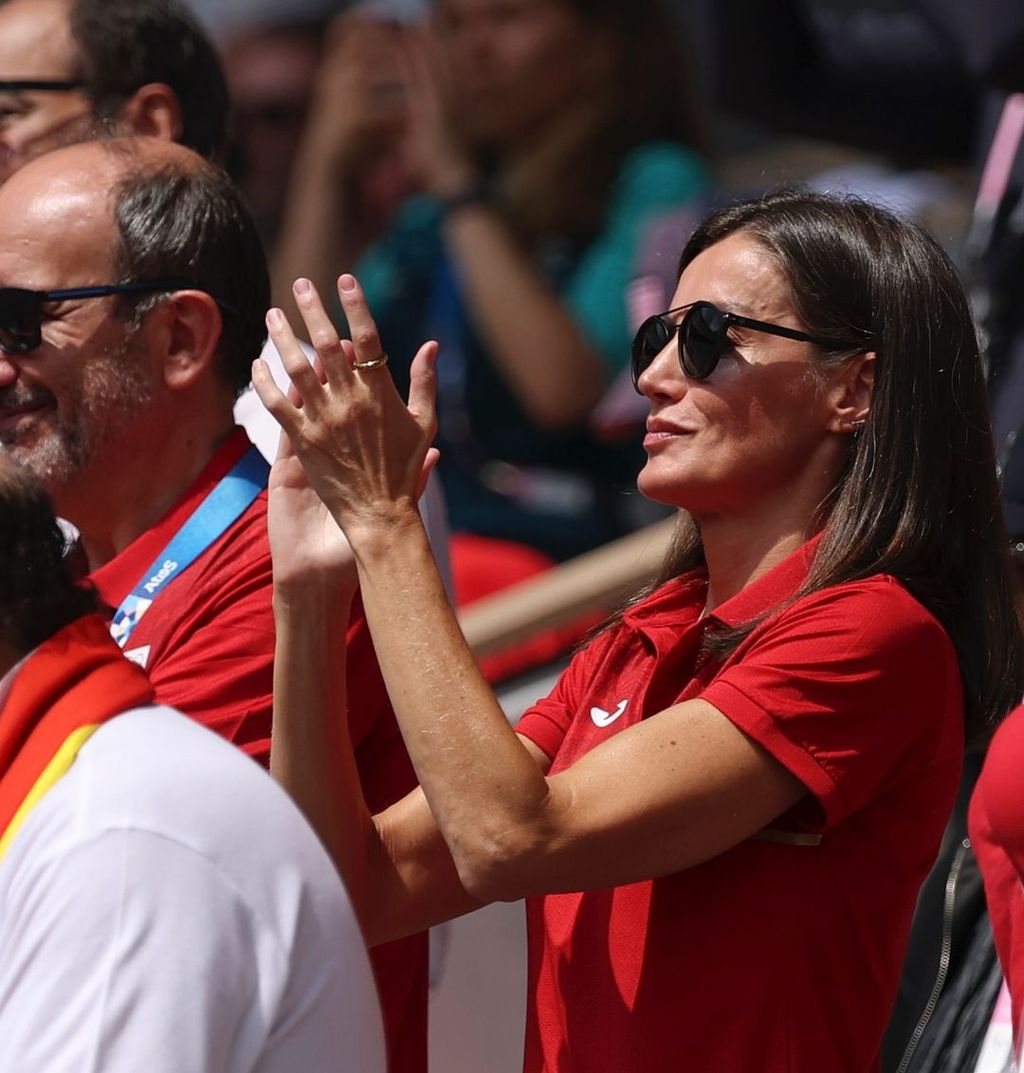 La reina animando a Carlos Alcaraz