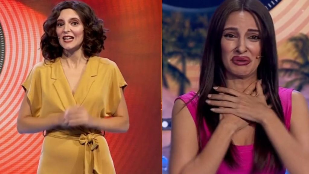 La doble parodia de Leonor Lavado en 'Babylon Show': primero hace de presentadora de 'GH' y luego imita a Maica