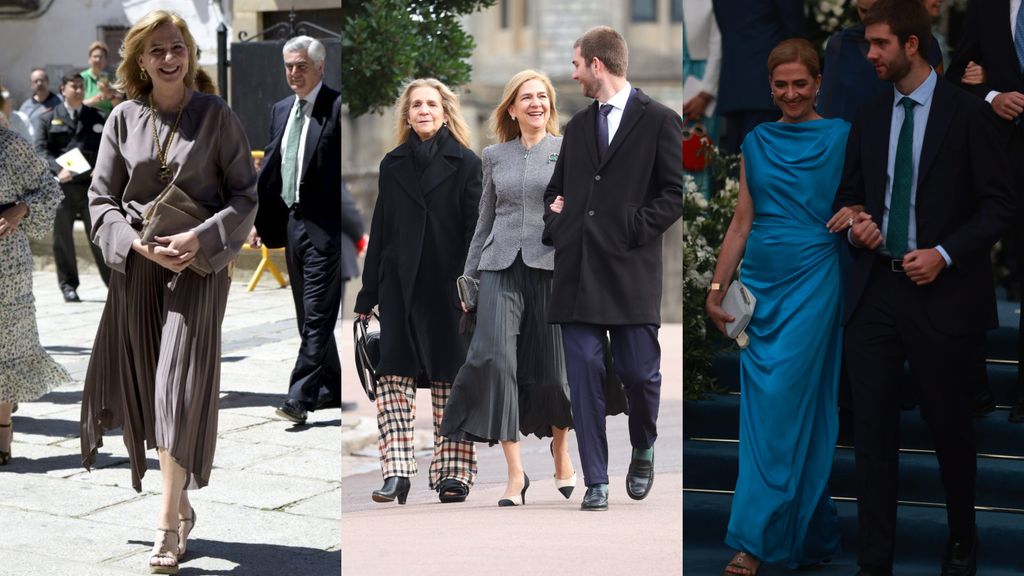 La infanta Cristina con diferentes looks, en un montaje fotográfico