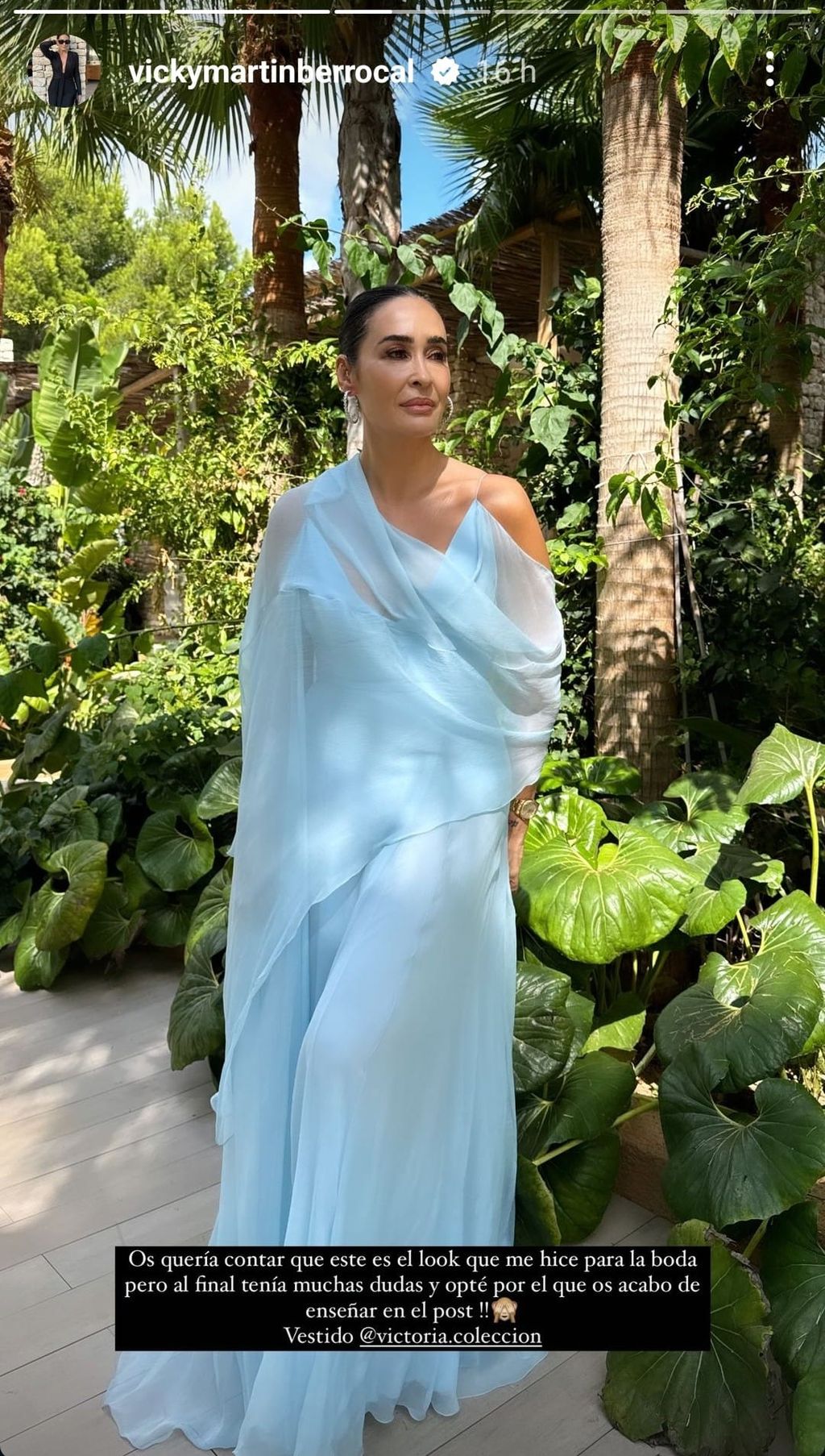 Vestido azul de Vicky Martín Berrocal