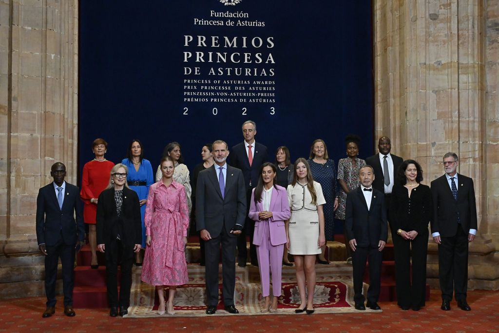 Los reyes y sus hijas, durante las audiencias, el año pasado