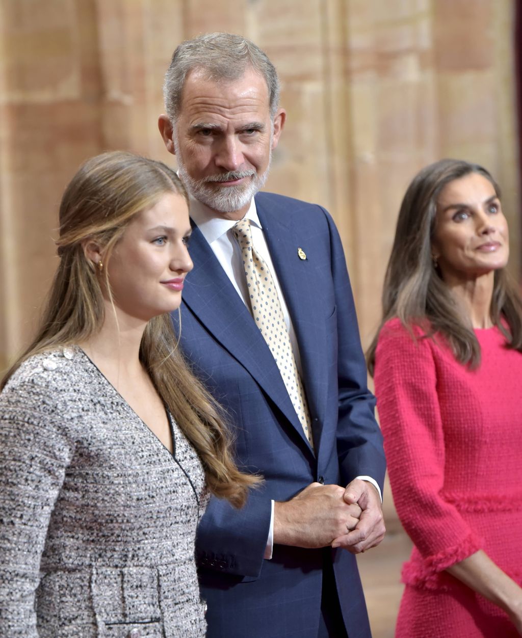 La princesa Leonor, junto a los reyes