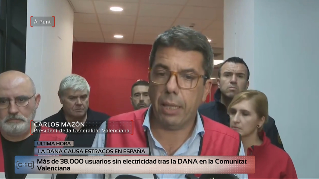 Primeras palabras de Carlos Mazón sobre las inundaciones de la DANA: "Ya hay cuerpos sin vida que se han hallado"