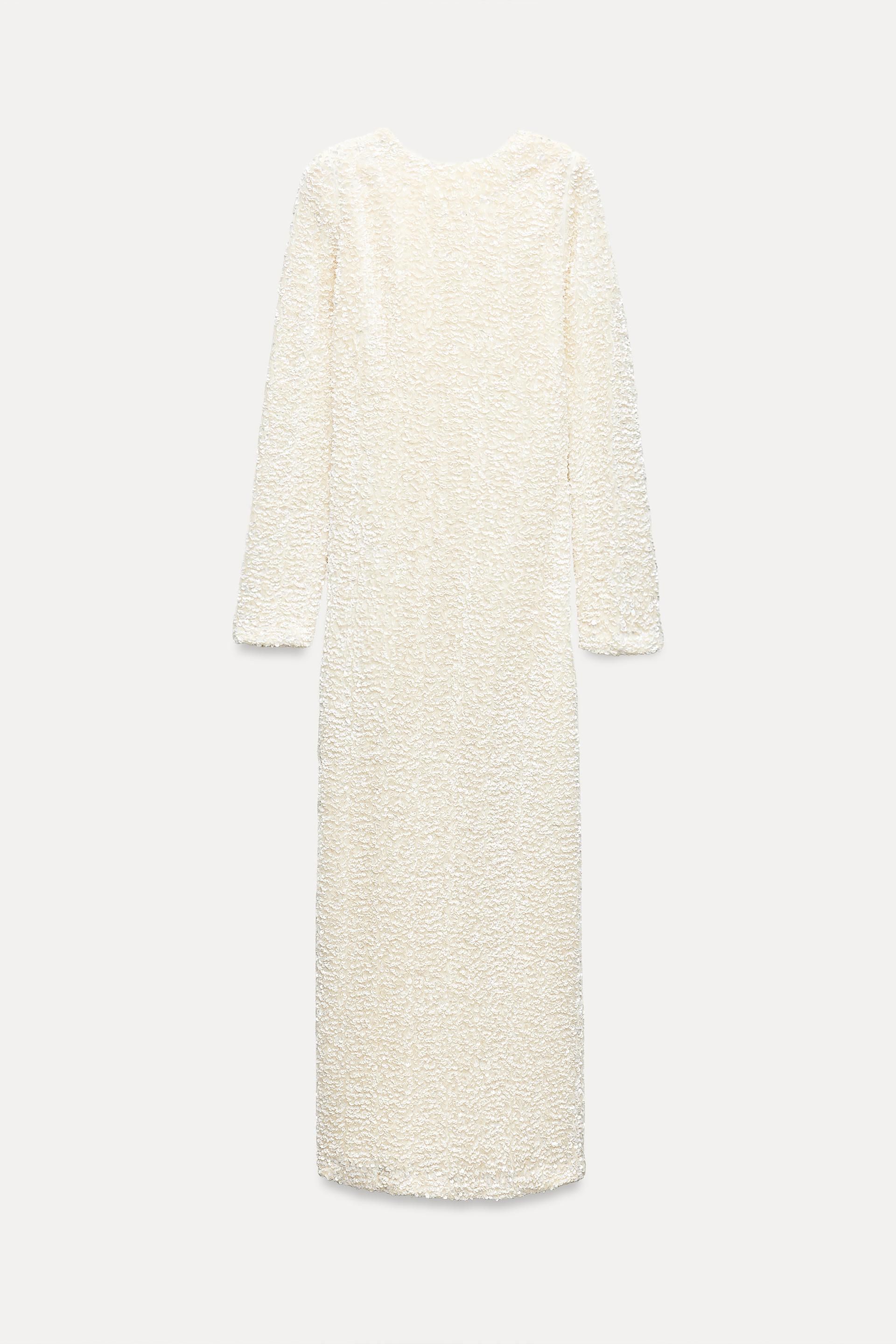Vestido blanco de lentejuelas