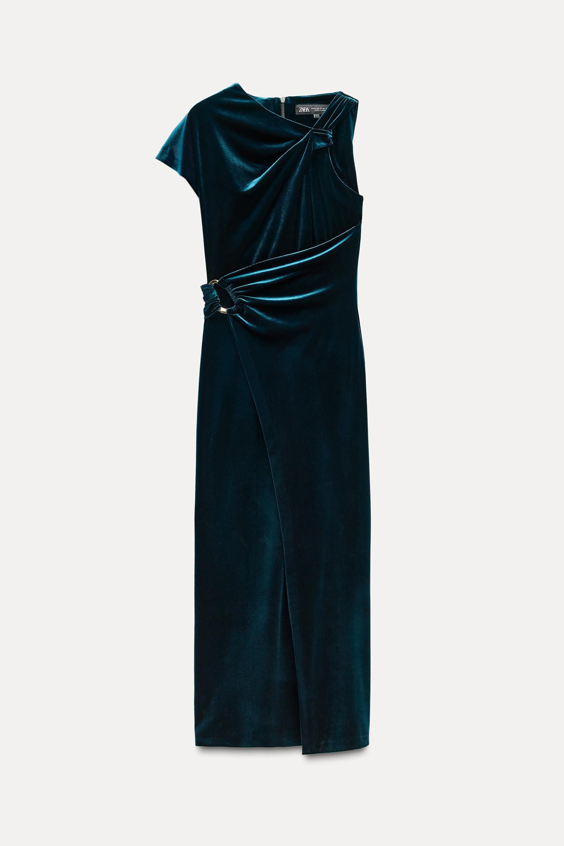 Vestido de terciopelo azul