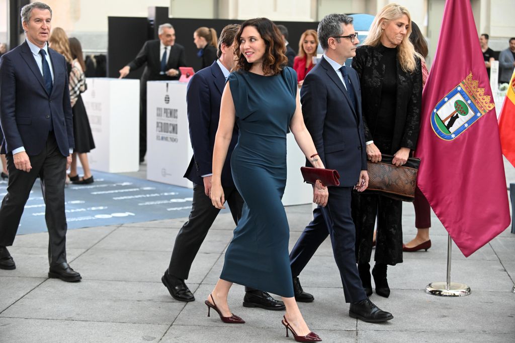 Isabel Díaz Ayuso, llegando al Palacio de de Cibeles