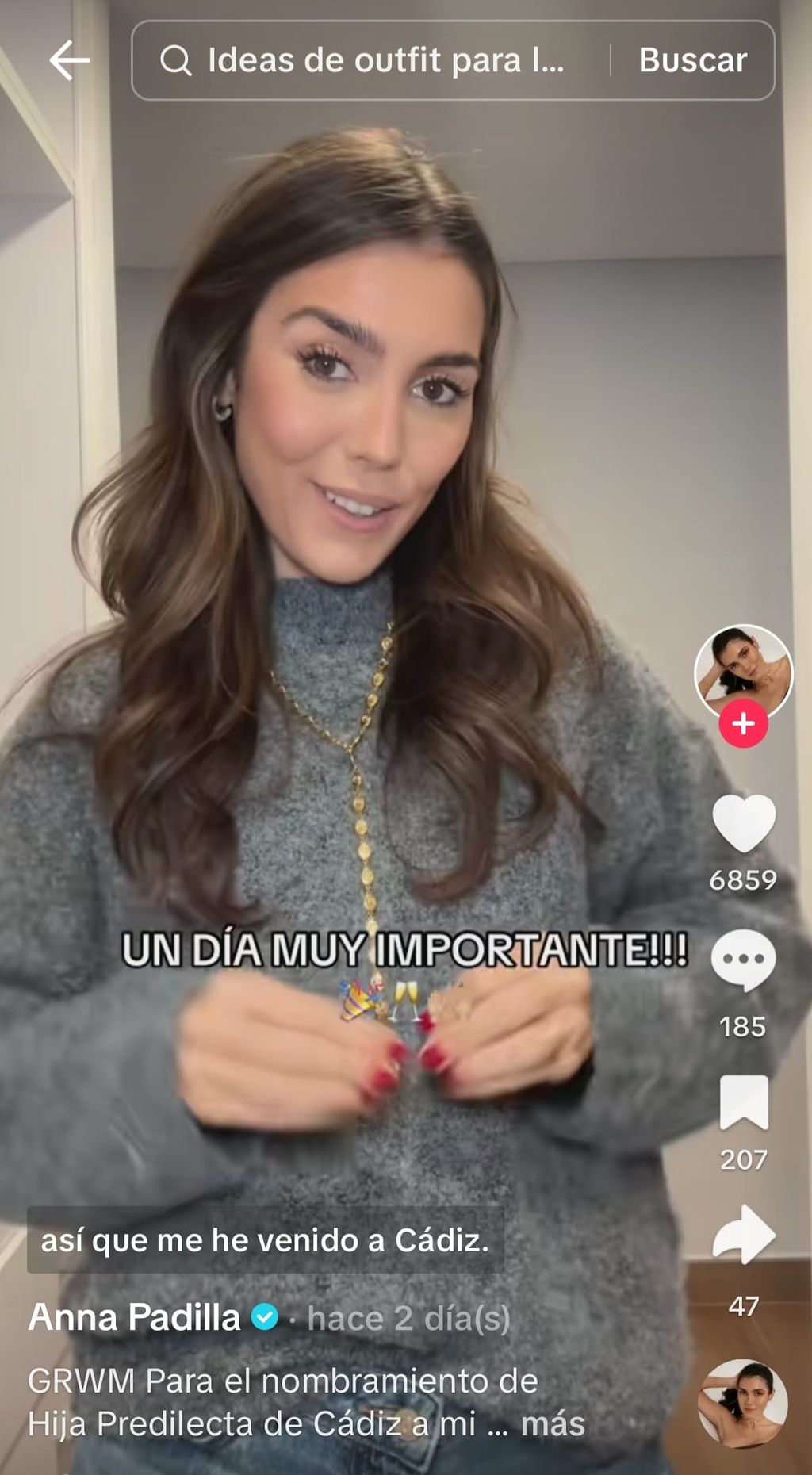 Anna Padilla, en su TikTok