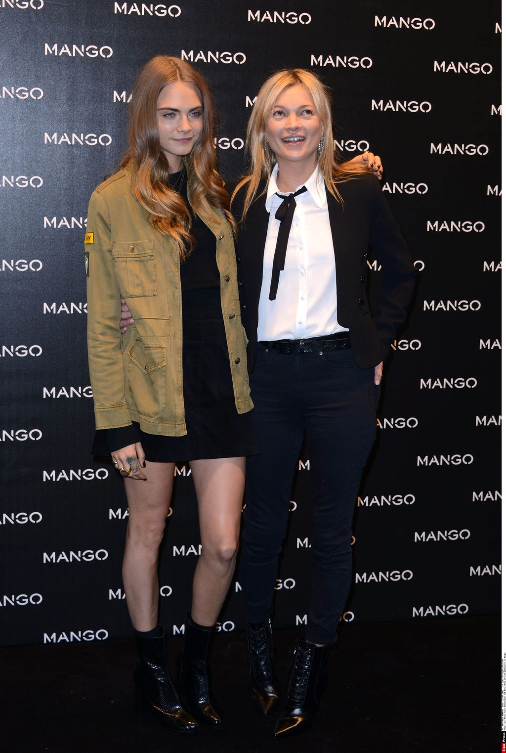 Cara Delevigne y Kate Moss, en la presentación de su campaña para Mango en Milán