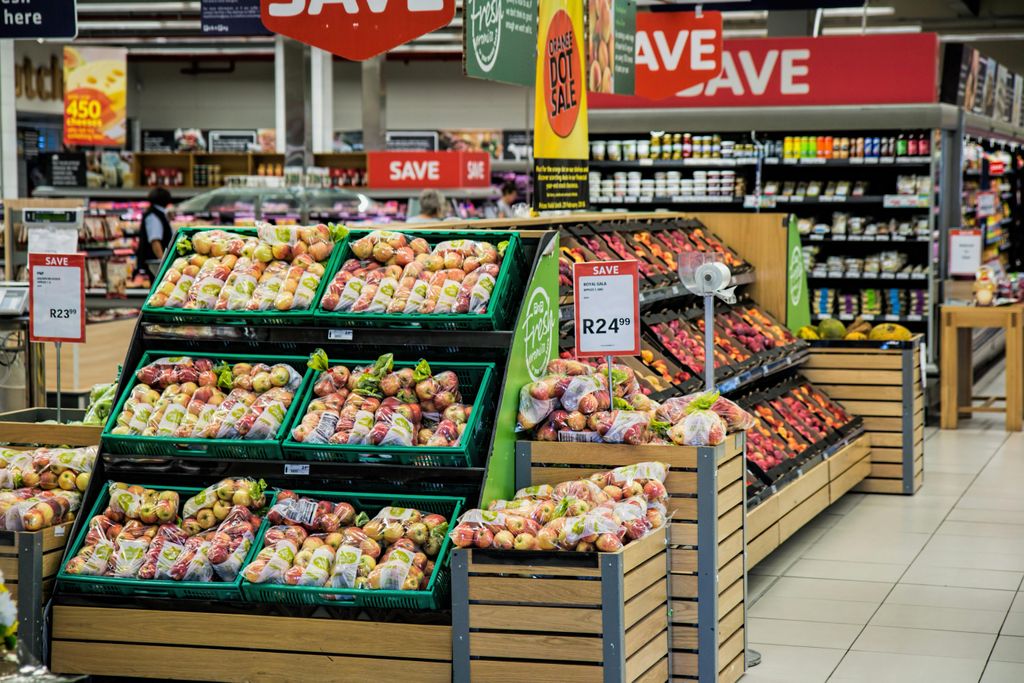 Sección de fruta de un supermercado