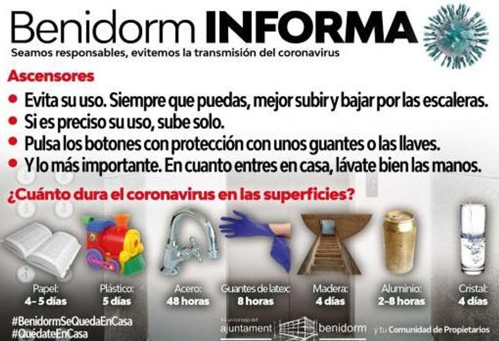 Cartel repartido por el ayuntamiento de Benidorm