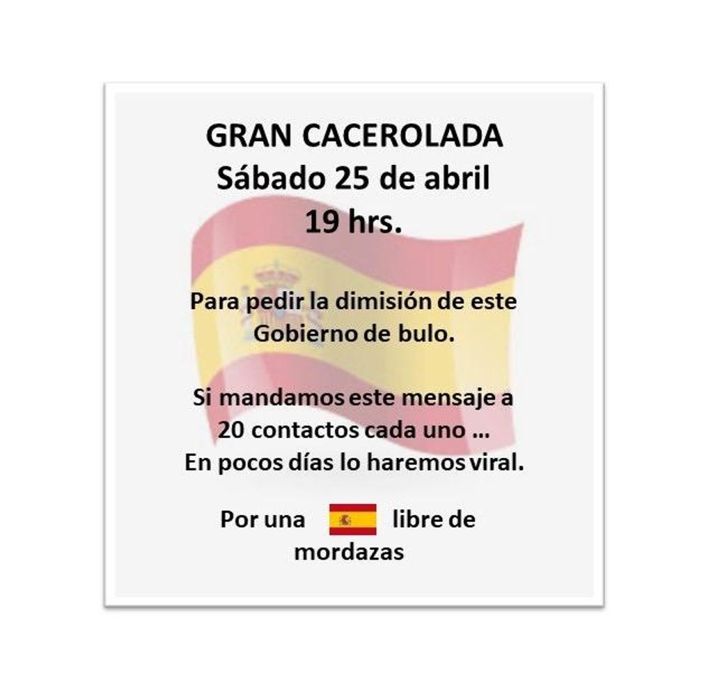 Convocatoria cacerolada
