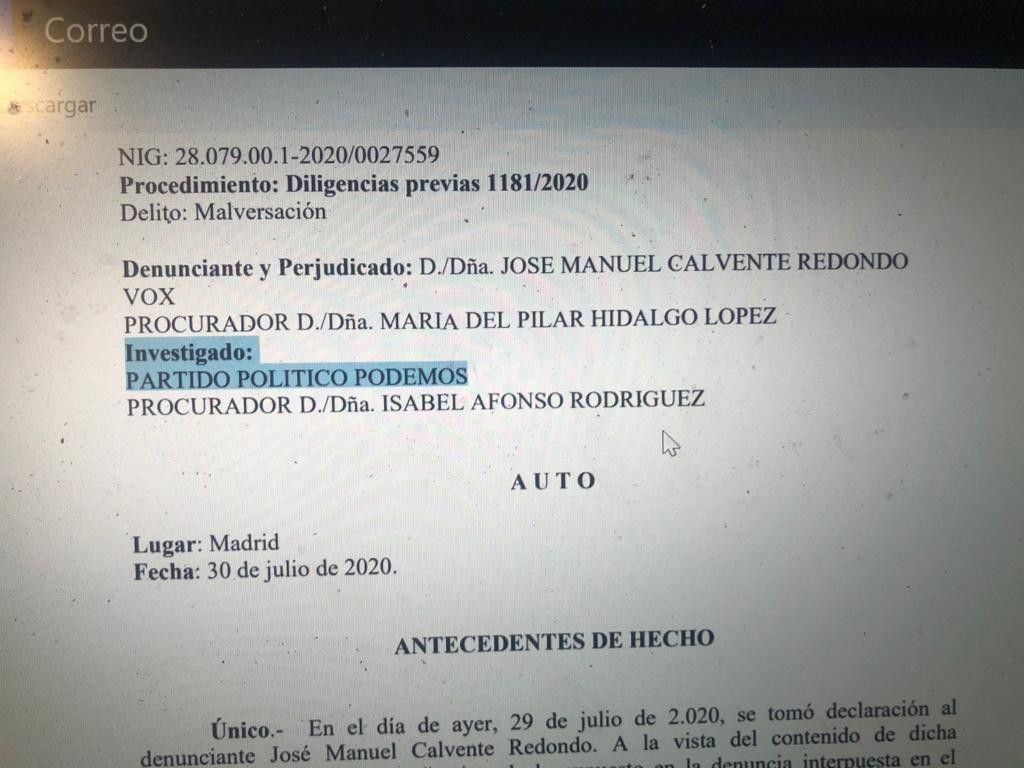 PODEMOS INVESTIGADO