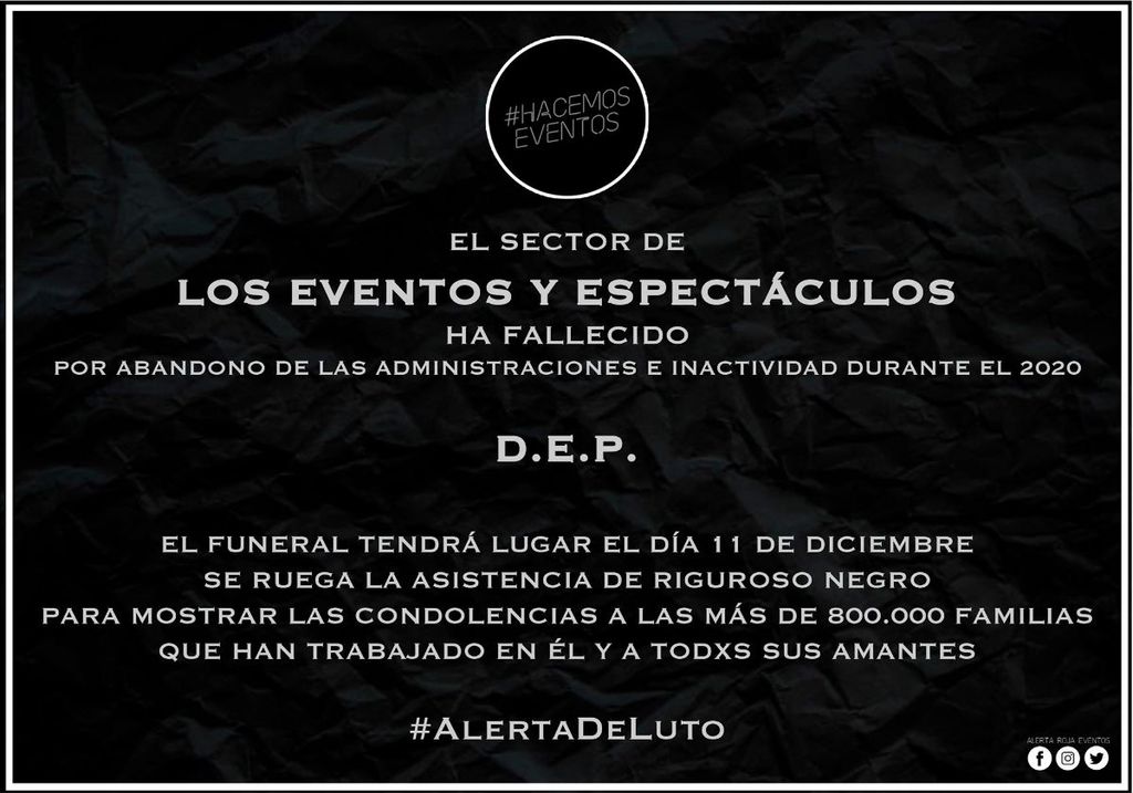 Funerales por la cultura en vivo