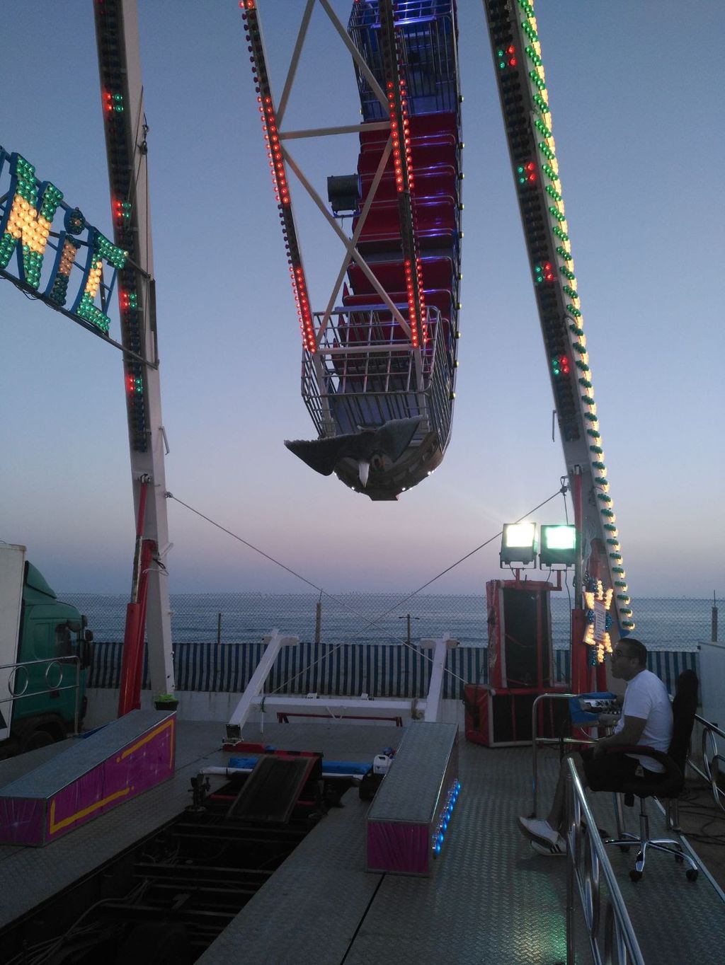 Una de las atracciones en la feria. Archivo.