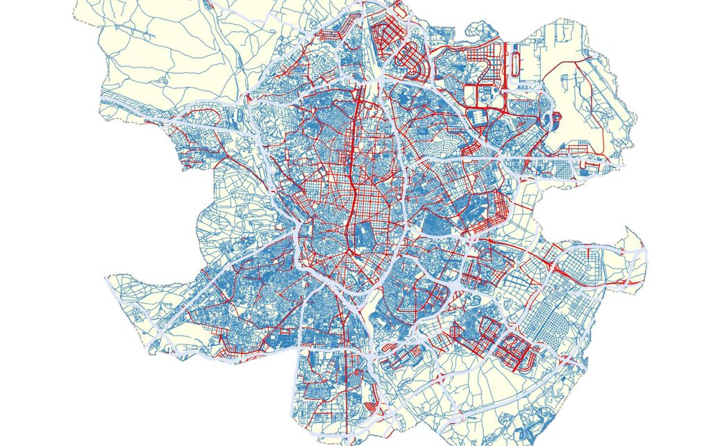 Mapa de la velocidad en Madrid