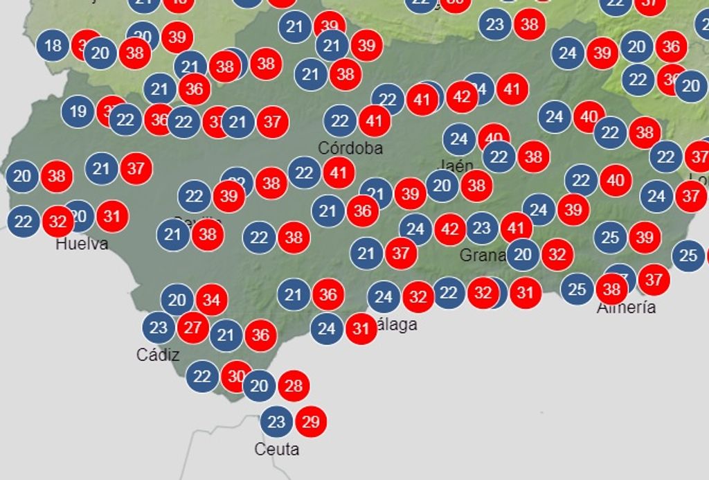LAS TEMPERATURAS PREVISTAS POR LA AEMET PARA LA JORNADA DEL MIéRCOLES.