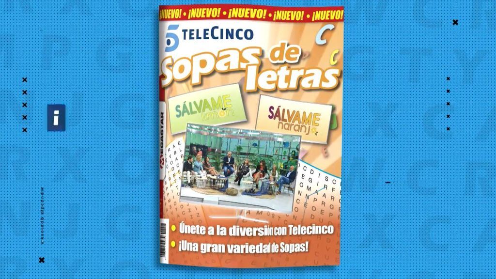 Llega al quiosco el más clásico de los pasatiempos con la nueva revista Sopas de Letras Telecinco