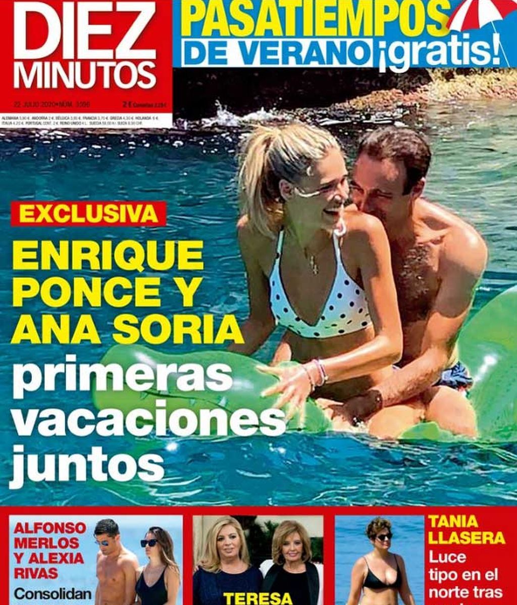 Enrique Ponce y Ana Soria, en la portada de Diez Minutos
