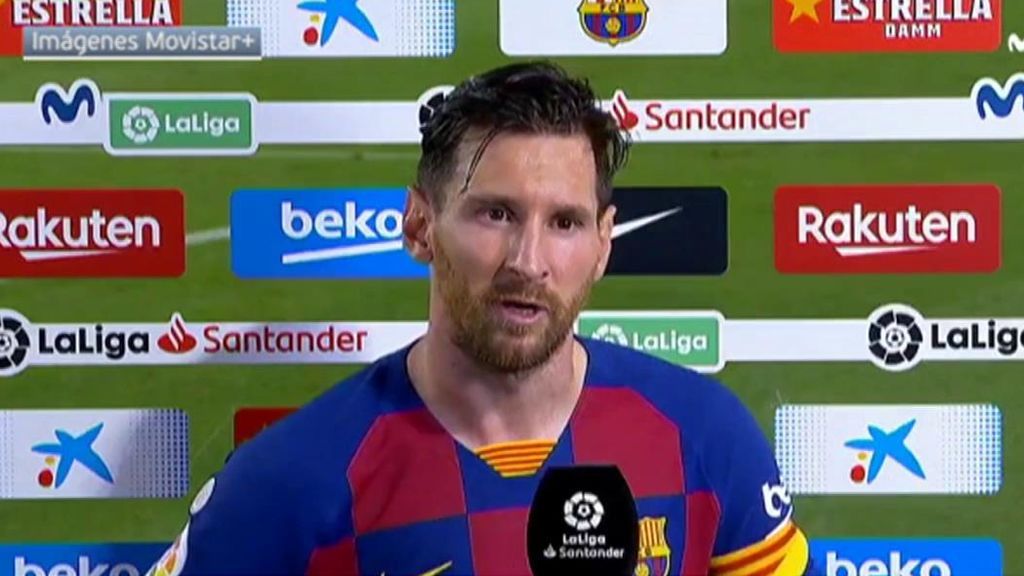 Leo Messi habla tras perder ante Osasuna.