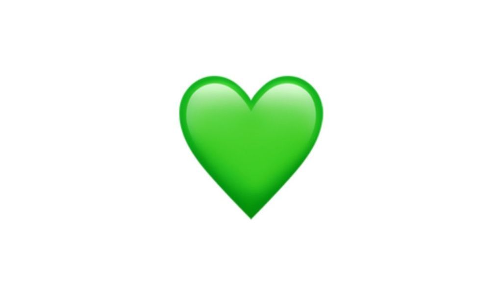 Emoji corazón verde