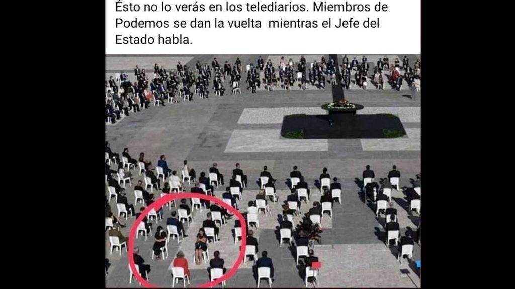 Imagen viral en Twitter, relacionando a las intérpretes de signos con miembros de Podemos