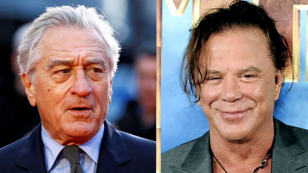 Robert de Niro y Mickey Rourke, en imágenes de archivo