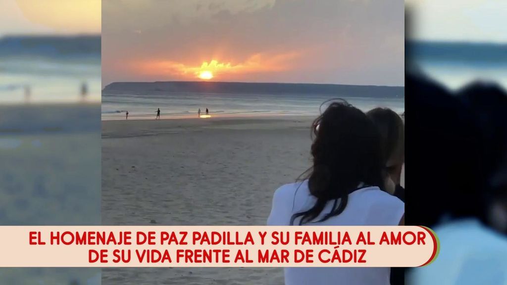 El homenaje de Paz Padilla y su familia tras la muerte de su marido frente al mar de Cádiz